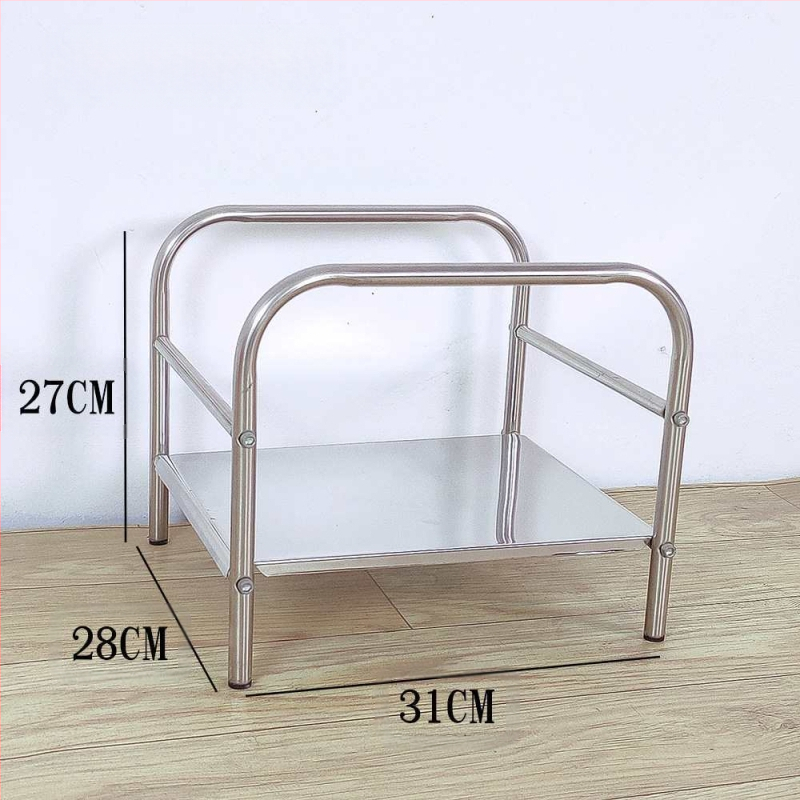 Kerek sarokasztal rozsdamentes acélból, tárolóval, fém vázzal, modell 400, szerelés szükséges