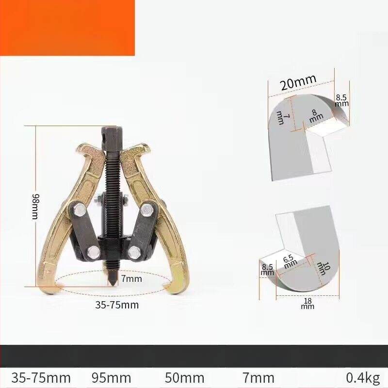 Trīs žokļu kalts vilkšanas instruments gultņu demontāžai – universālais vilcējs, oglekļa tērauds, vilkšanas sērija