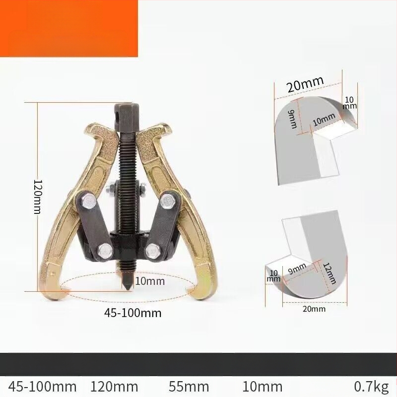 Trīs žokļu kalts vilkšanas instruments gultņu demontāžai – universālais vilcējs, oglekļa tērauds, vilkšanas sērija