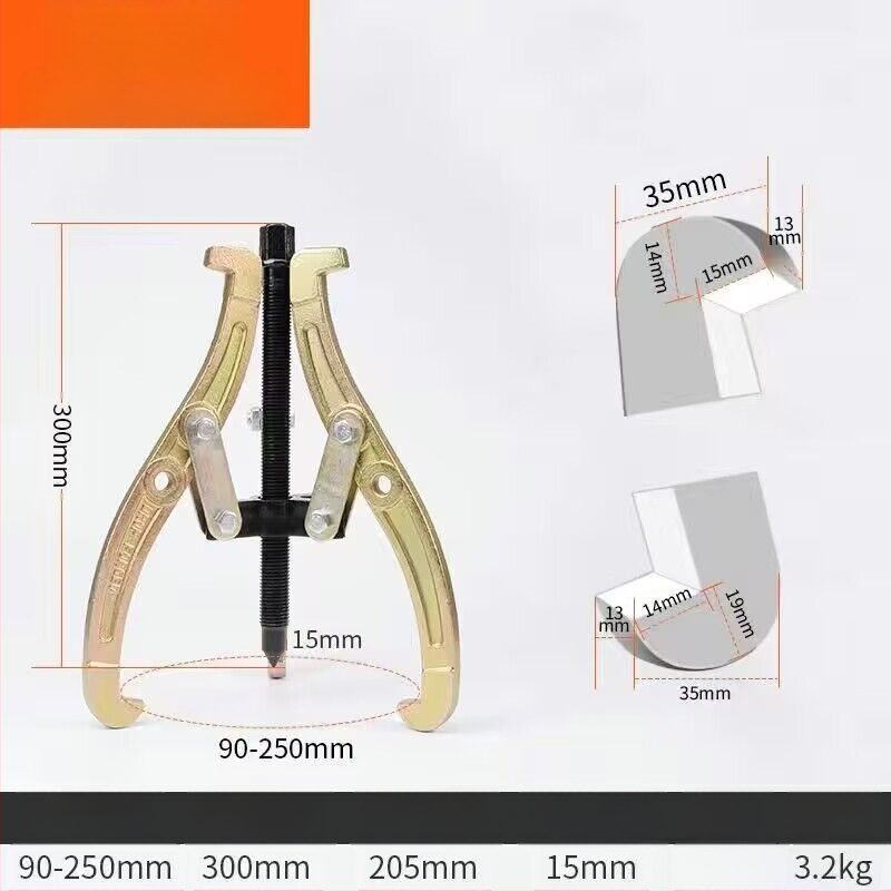 Trīs žokļu kalts vilkšanas instruments gultņu demontāžai – universālais vilcējs, oglekļa tērauds, vilkšanas sērija