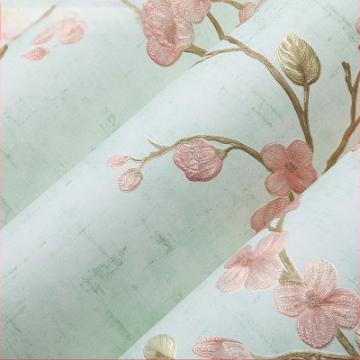 3D falin tapéta AB mintával, retró amerikai pastoraális virágos dizájn, hálószoba és nappali számára (anyag: nem szövött anyag; stílus: pastoraális; minta: AB)