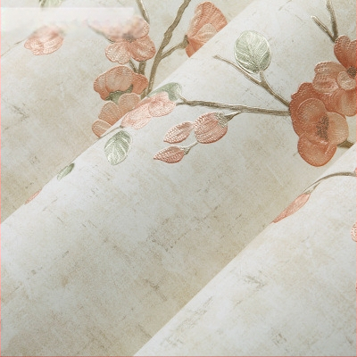 3D falin tapéta AB mintával, retró amerikai pastoraális virágos dizájn, hálószoba és nappali számára (anyag: nem szövött anyag; stílus: pastoraális; minta: AB)