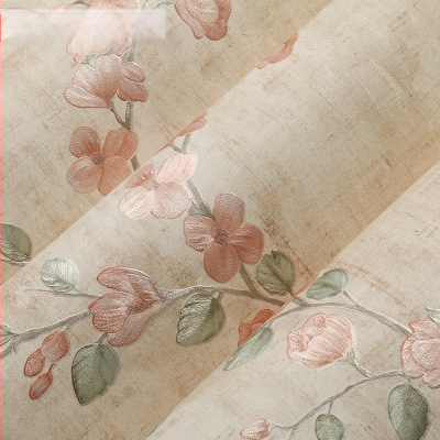 3D falin tapéta AB mintával, retró amerikai pastoraális virágos dizájn, hálószoba és nappali számára (anyag: nem szövött anyag; stílus: pastoraális; minta: AB)