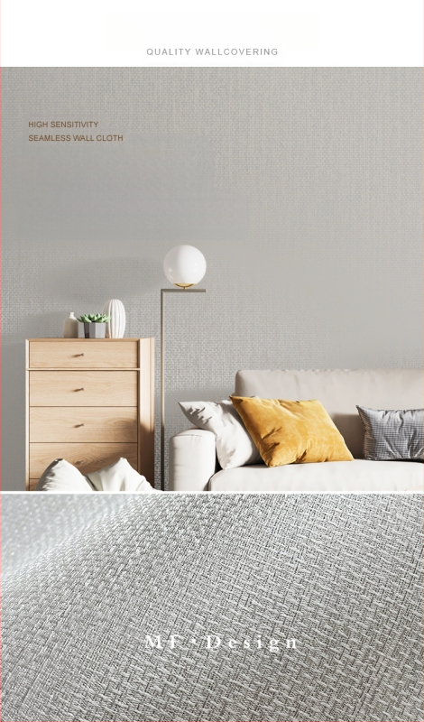 Svilena zidna obloga s doby teksturom, bez šavova, s mikro zlatnim nitima; za dnevni boravak i spavaću sobu