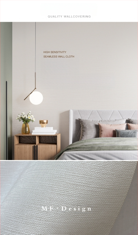 Svilena zidna obloga s doby teksturom, bez šavova, s mikro zlatnim nitima; za dnevni boravak i spavaću sobu