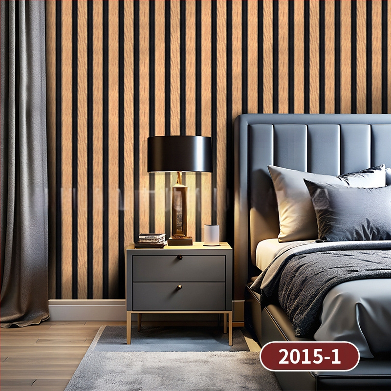 PVC ταπετσαρία τοίχου με υφή ξύλου, αυτοκόλλητη, ανθεκτική στην υγρασία, πολυεπίπεδη, ειδικά εφέ, Νέο κινεζικό στυλ, για φόντο τηλεόρασης