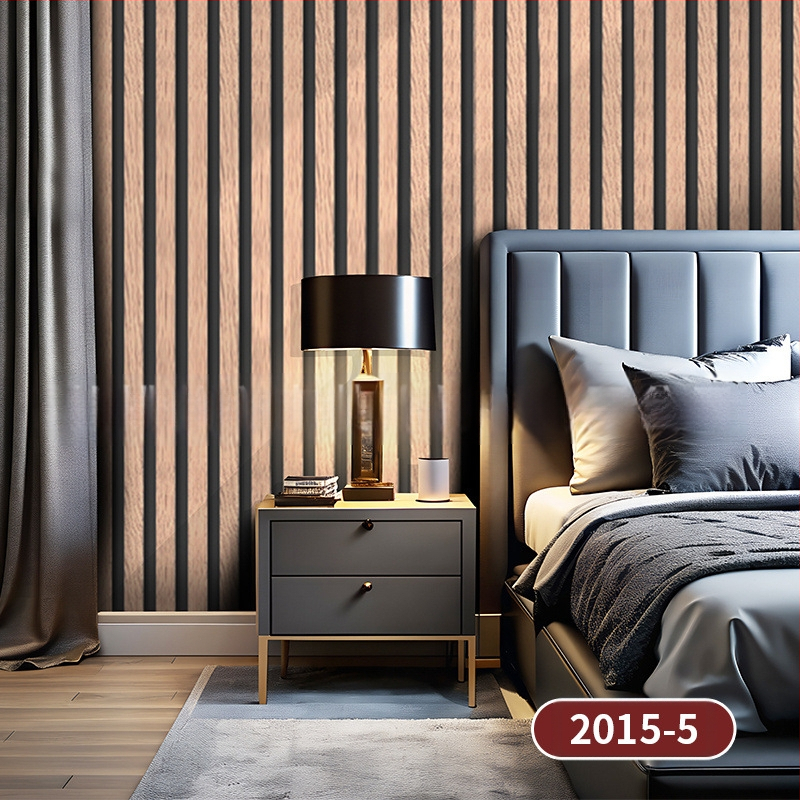 PVC ταπετσαρία τοίχου με υφή ξύλου, αυτοκόλλητη, ανθεκτική στην υγρασία, πολυεπίπεδη, ειδικά εφέ, Νέο κινεζικό στυλ, για φόντο τηλεόρασης