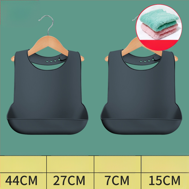 Bibs din silicon pentru adulți, impermeabil, absorbant pentru salivă