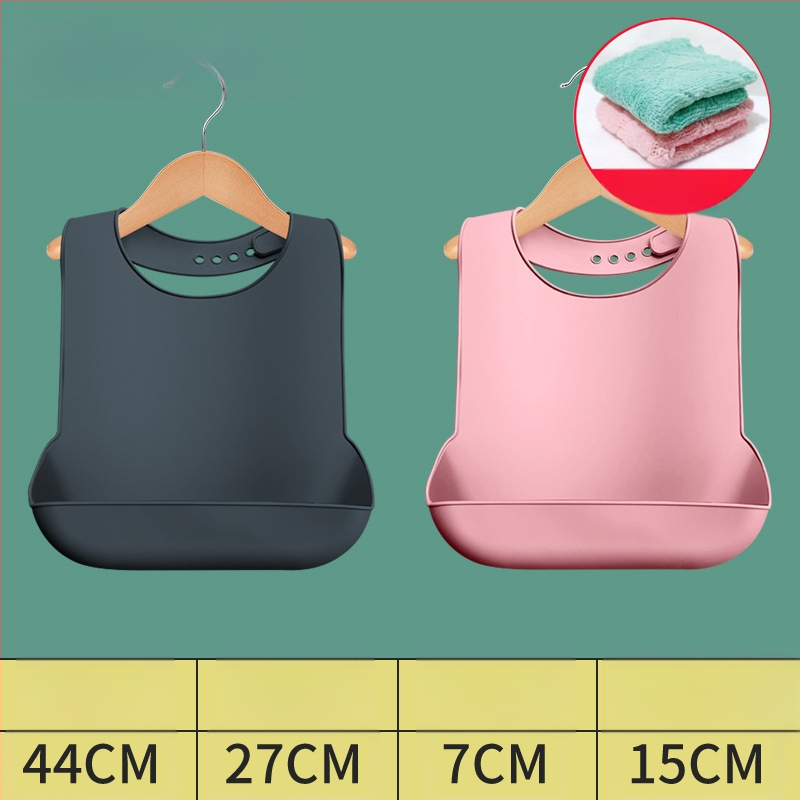 Bibs din silicon pentru adulți, impermeabil, absorbant pentru salivă