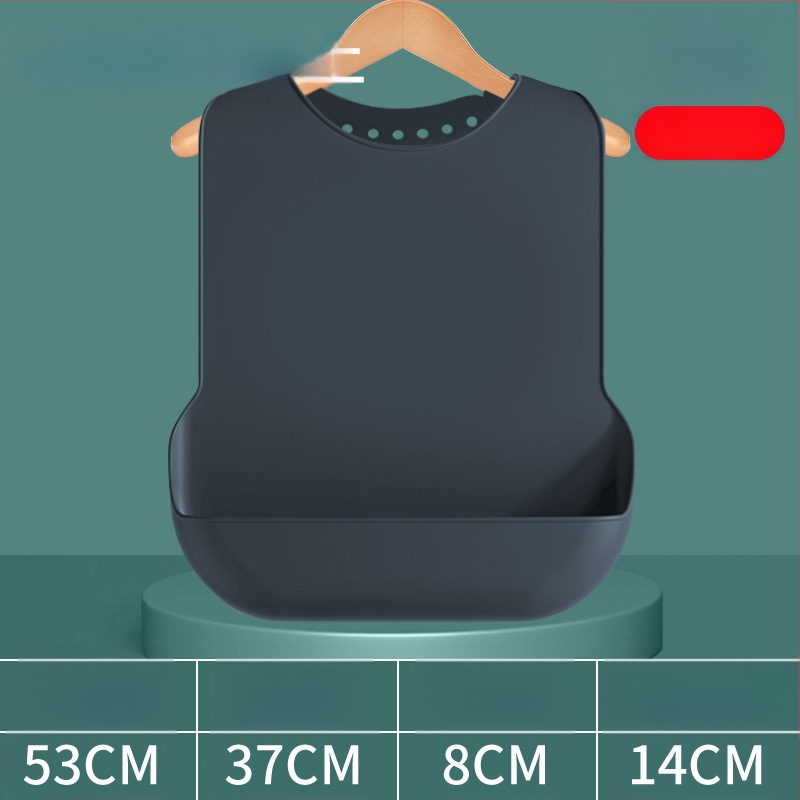 Bibs din silicon pentru adulți, impermeabil, absorbant pentru salivă