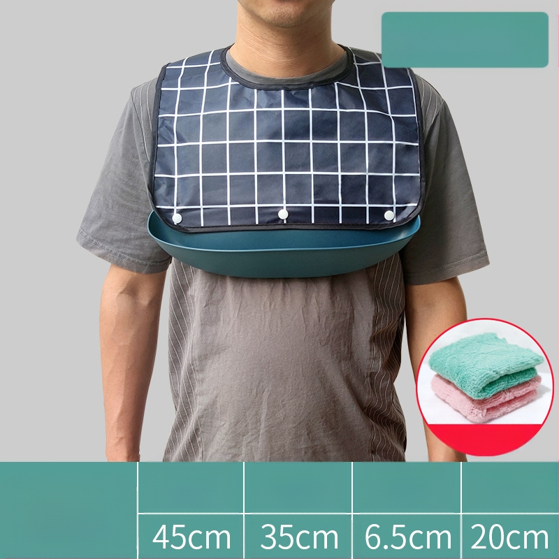 Bibs din silicon pentru adulți, impermeabil, absorbant pentru salivă
