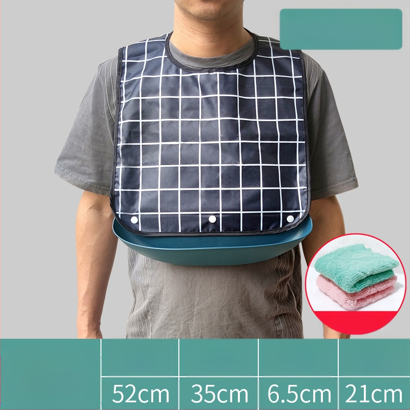 Bibs din silicon pentru adulți, impermeabil, absorbant pentru salivă