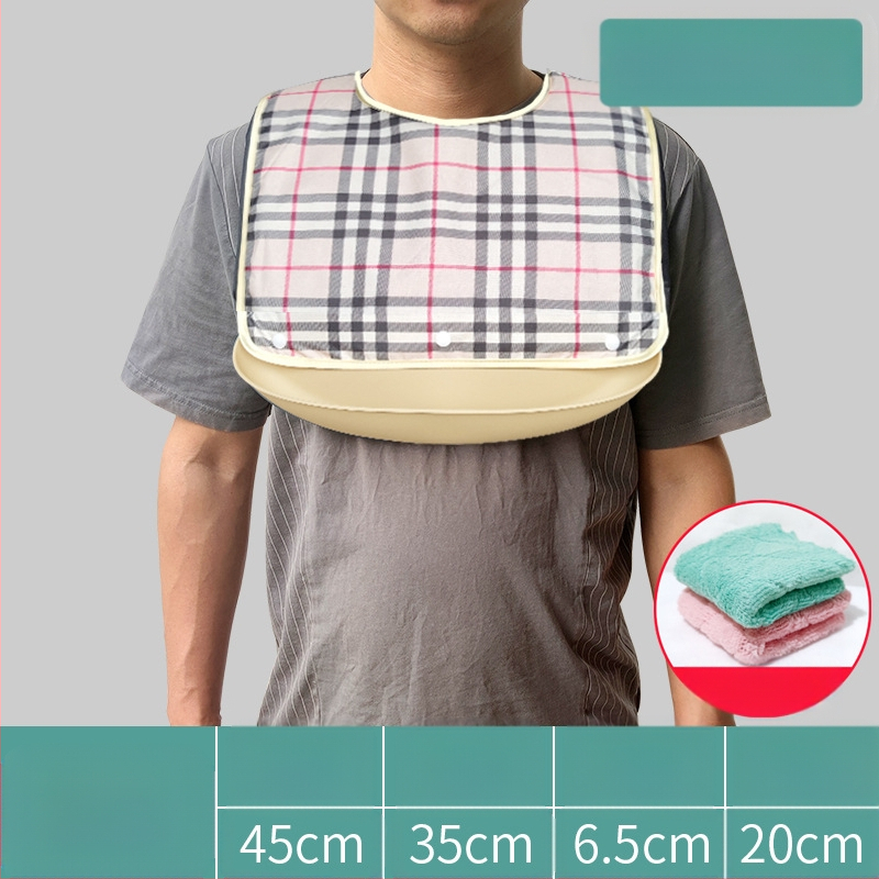 Bibs din silicon pentru adulți, impermeabil, absorbant pentru salivă