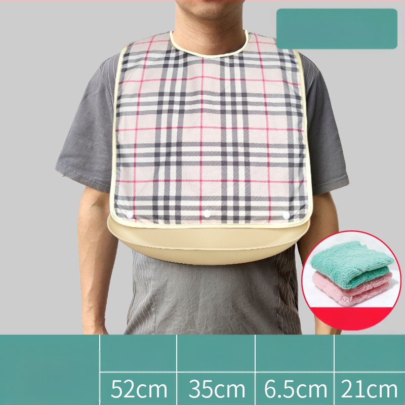 Bibs din silicon pentru adulți, impermeabil, absorbant pentru salivă