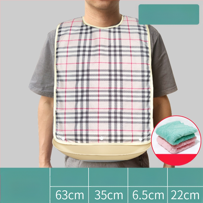 Bibs din silicon pentru adulți, impermeabil, absorbant pentru salivă