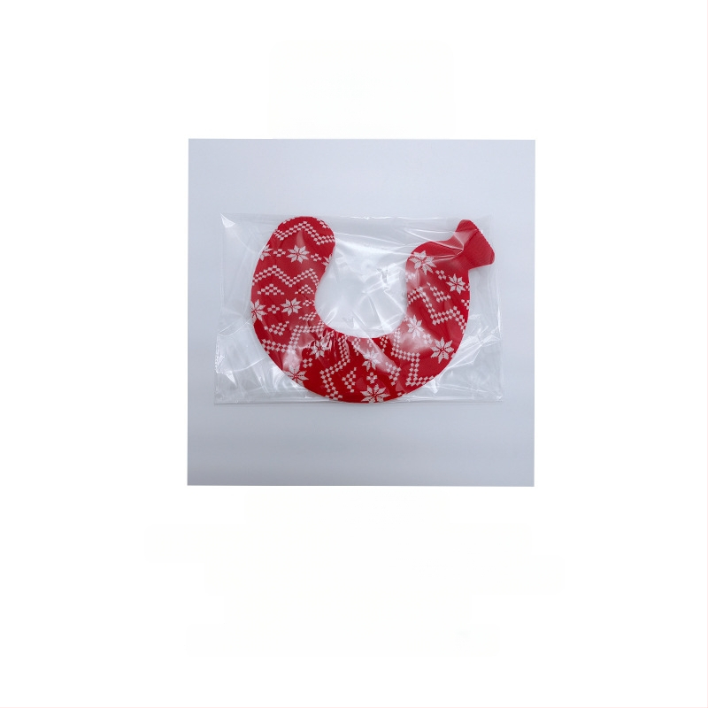 U-alakú gumiból készült forróvíz-palack a nyak számára – 450 g, vízzel töltve, kettős használat: meleg/hideg