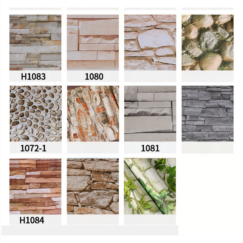 3D ķieģeļu raksts tapete, pašlīmējoša, PVC, ūdensizturīga, moderns minimālisma stils