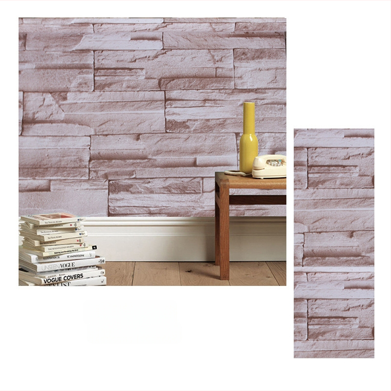 3D ķieģeļu raksts tapete, pašlīmējoša, PVC, ūdensizturīga, moderns minimālisma stils