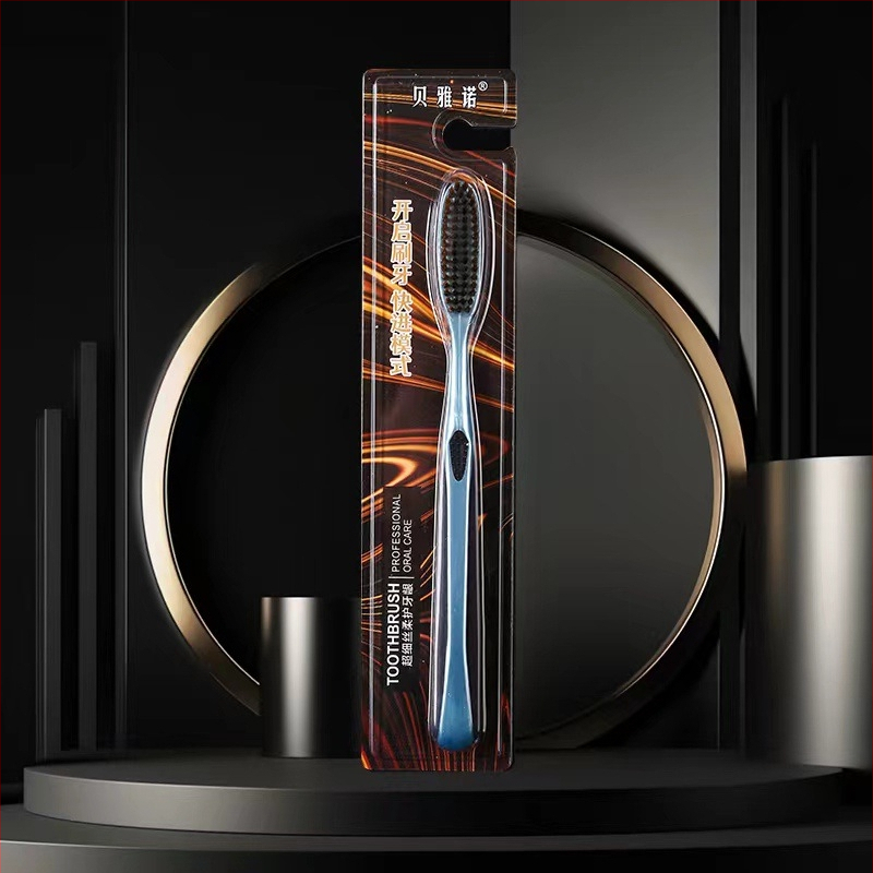 Beiyano U-образна четка за зъби с три страни и меки влакна, комплект от 4 бр., модел 009, за възрастни