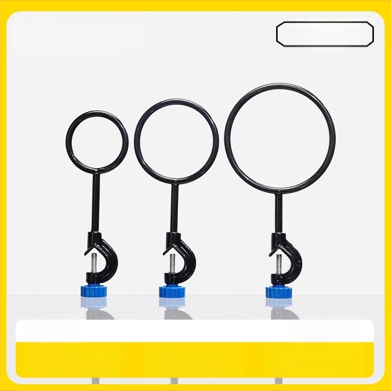 Laboratorijas tērauda statīvs ar gredzenveida turētāju un kolbu apkures stieņa atbalstam