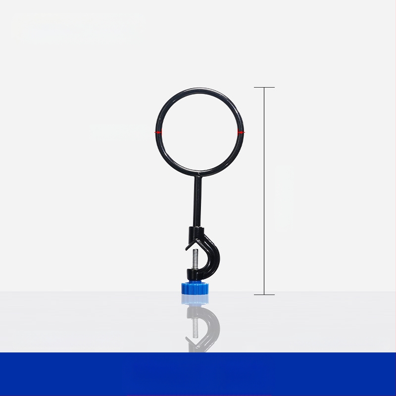 Laboratorijas tērauda statīvs ar gredzenveida turētāju un kolbu apkures stieņa atbalstam