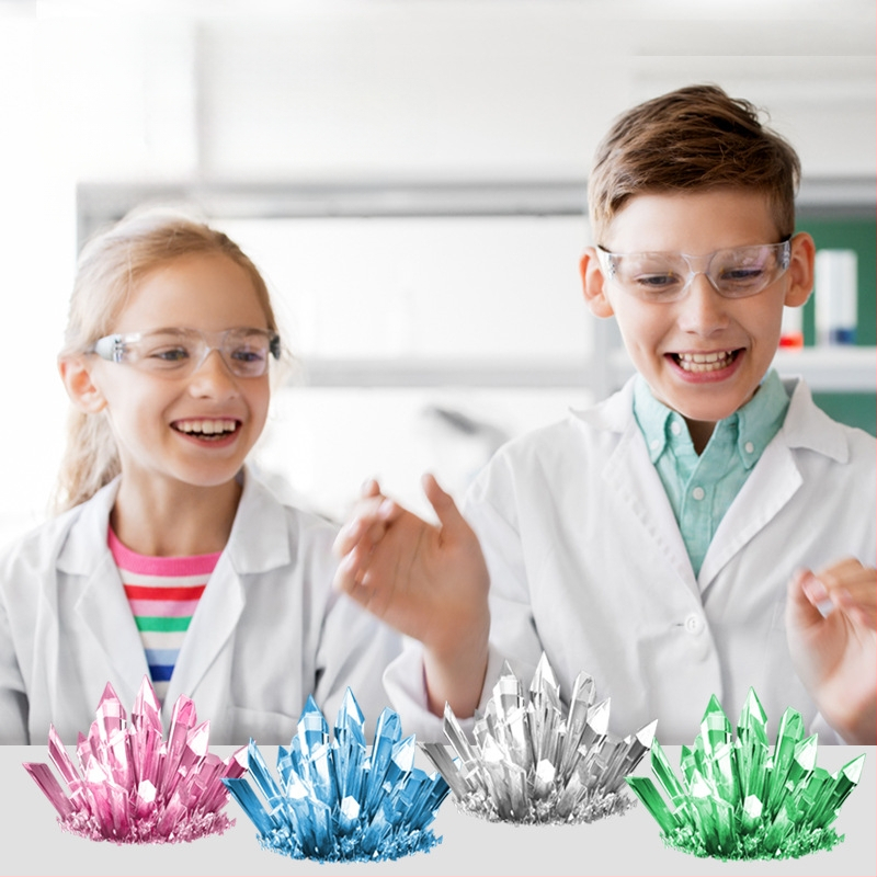 Kristalų auginimo rinkinys vaikams – įdomus mokslinis žaislas, DIY, kristalai, kurie auga patys, dovana, įpakavimas: popierinė dėžutė, nuo 14 metų