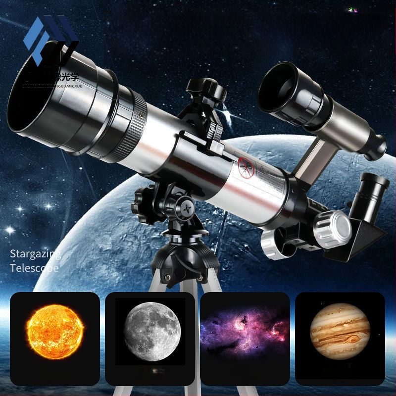 Vaikų įžanginis aukštos raiškos astronominis teleskopas žvaigždžių stebėjimo moksliniam komplektui, 7–14 metų, daugiafunkcis, be elektros