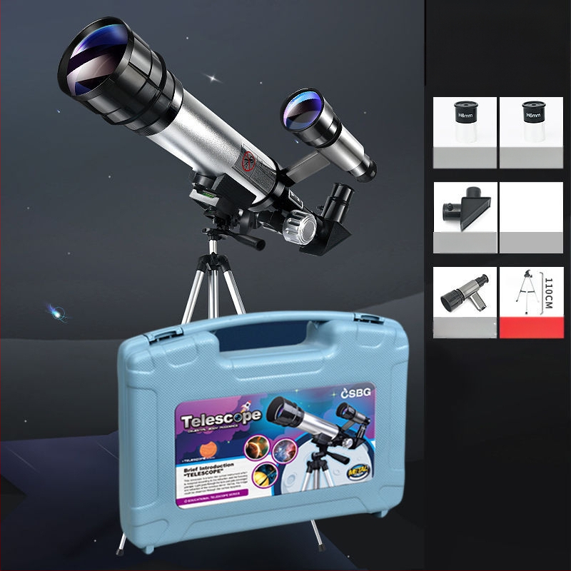 Vaikų įžanginis aukštos raiškos astronominis teleskopas žvaigždžių stebėjimo moksliniam komplektui, 7–14 metų, daugiafunkcis, be elektros