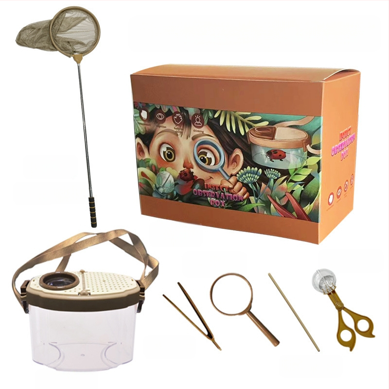 Vaikų vabzdžių stebėjimo dėžutė – skaidri edukacinė žaisliukas; Medžiaga: ABS acrylic; DIY: Taip; Daugiafunkcinė: Taip; Elektros: Ne; Tinkamas amžius 7–14 metų