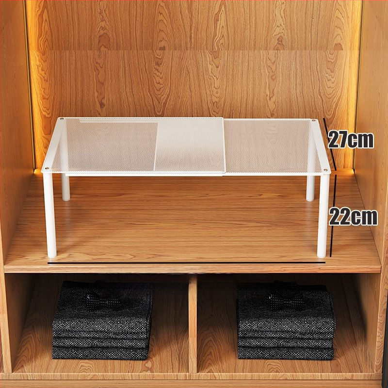 Kinyúló szekrény két polccal ruhatároláshoz – szénacél, egyszerű modern stílus, padlóra szerelés