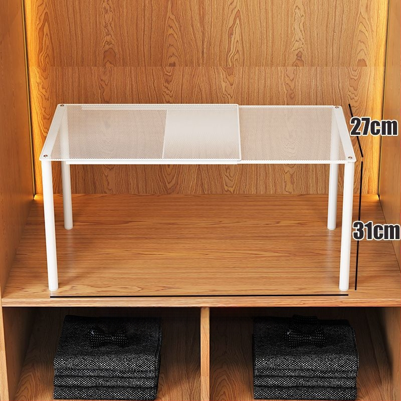 Kinyúló szekrény két polccal ruhatároláshoz – szénacél, egyszerű modern stílus, padlóra szerelés