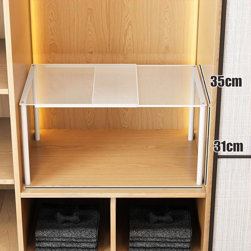 Kinyúló szekrény két polccal ruhatároláshoz – szénacél, egyszerű modern stílus, padlóra szerelés