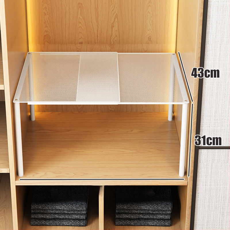 Kinyúló szekrény két polccal ruhatároláshoz – szénacél, egyszerű modern stílus, padlóra szerelés