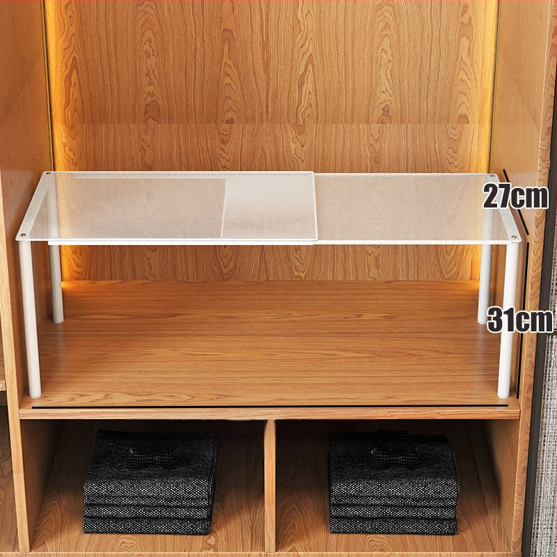 Kinyúló szekrény két polccal ruhatároláshoz – szénacél, egyszerű modern stílus, padlóra szerelés