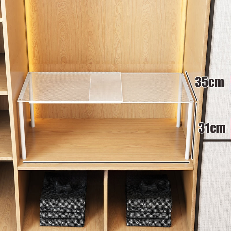 Kinyúló szekrény két polccal ruhatároláshoz – szénacél, egyszerű modern stílus, padlóra szerelés