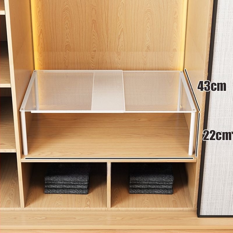 Kinyúló szekrény két polccal ruhatároláshoz – szénacél, egyszerű modern stílus, padlóra szerelés