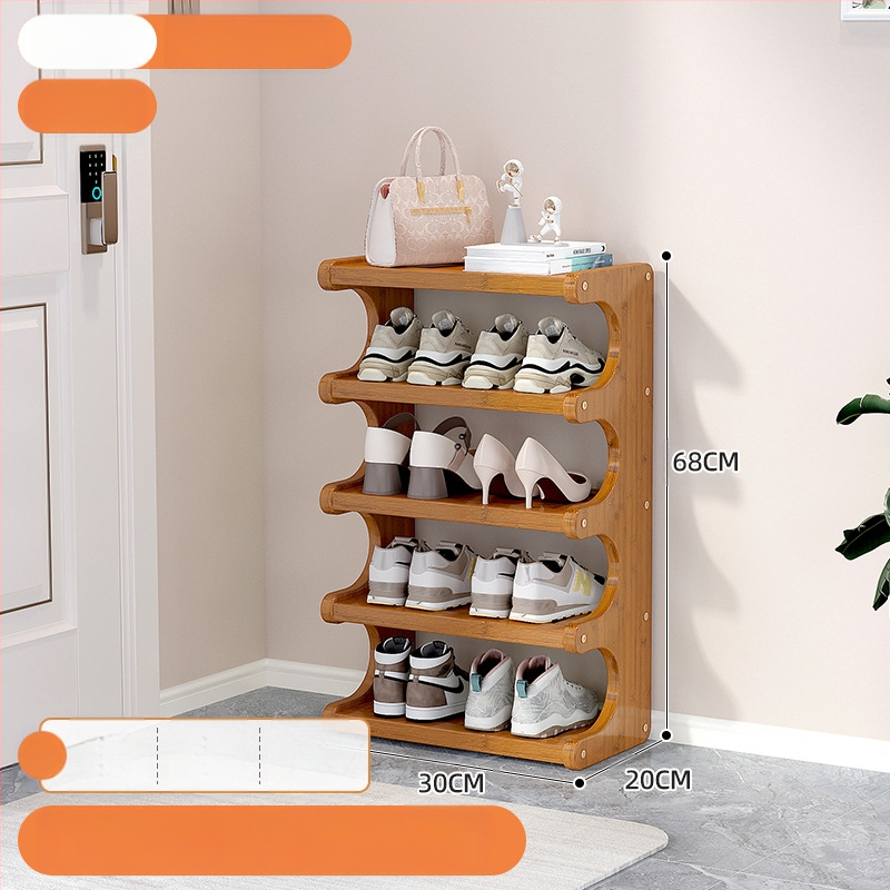 Beltéri cipőállvány, többemeletes, különleges formájú, bejárati tárolásra, modell UXXJ, anyag Nanzhu + sűrű lemez, stílus könnyű luxus, nagy kapacitás