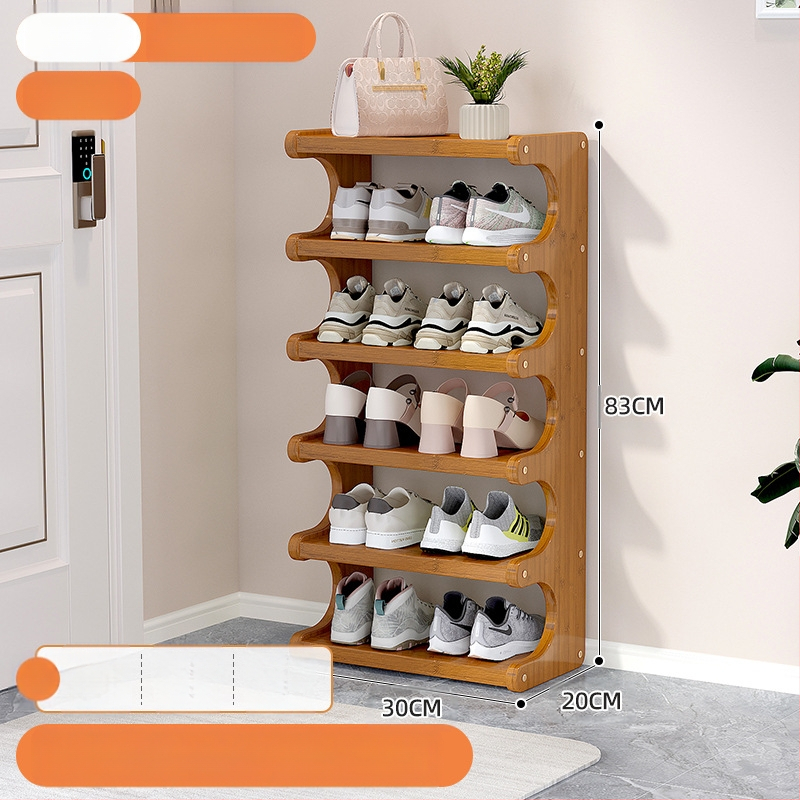 Beltéri cipőállvány, többemeletes, különleges formájú, bejárati tárolásra, modell UXXJ, anyag Nanzhu + sűrű lemez, stílus könnyű luxus, nagy kapacitás