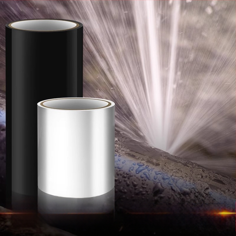 PVC csőszivárgás javító vízálló szalag, fürdőszoba és konyha, réteges tekercs formában, 500% hosszabbítás, papírcső mag, erős vízálló ragasztó