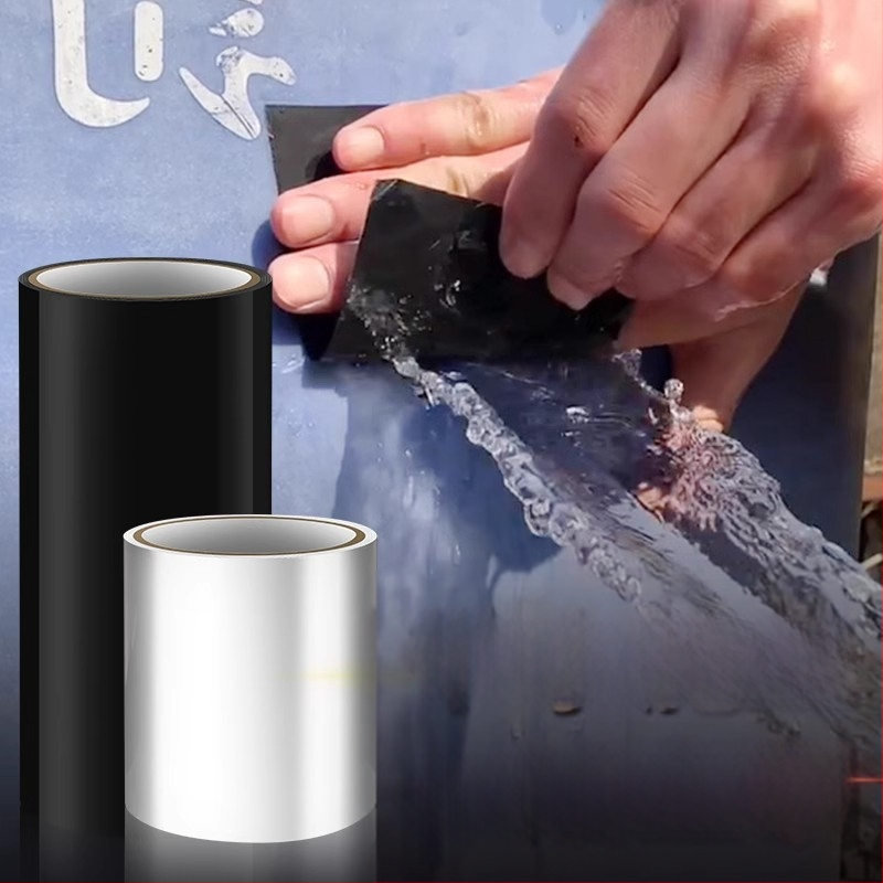 PVC csőszivárgás javító vízálló szalag, fürdőszoba és konyha, réteges tekercs formában, 500% hosszabbítás, papírcső mag, erős vízálló ragasztó