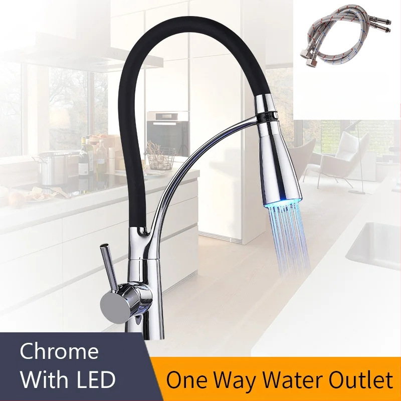 Kuchynský miešací kohút na horúcu a studenú vodu, meď, brúsený povrch, keramický diskový ventil, zvislá inštalácia, model 7664, WANFAN