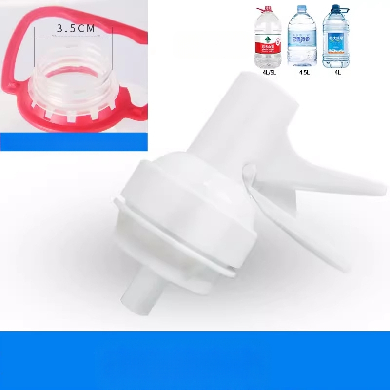 Naju čiaupas vandens buteliams su dulkių kamšteliu, maisto kokybės plastikas, šiuolaikiškas minimalistinis dizainas