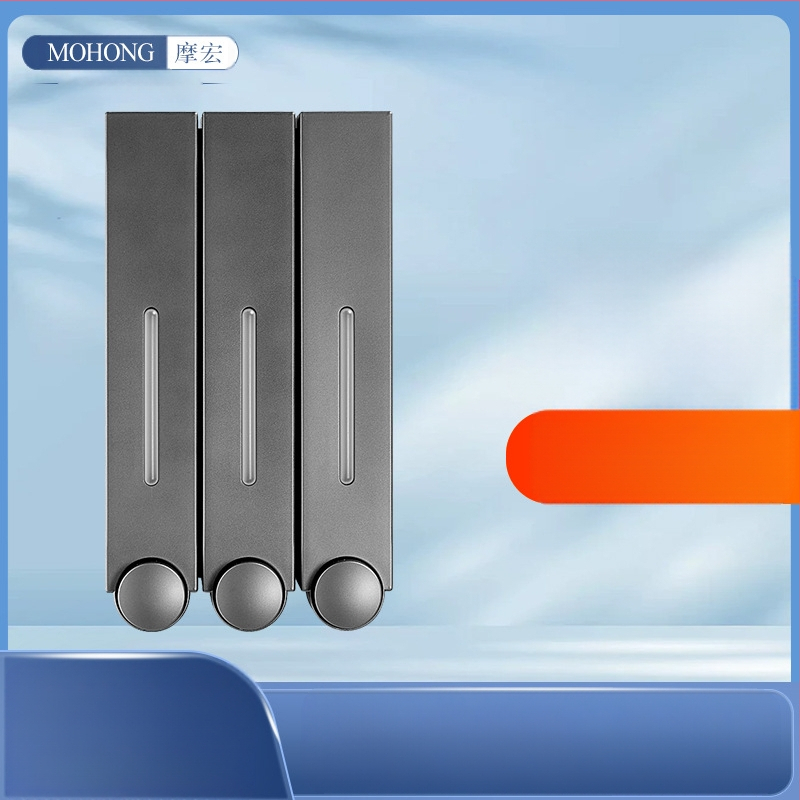 Стенно монтиран дозатор за сапун с ръчно натискане, ABS, инжекционно формован, модерен минималистичен дизайн.