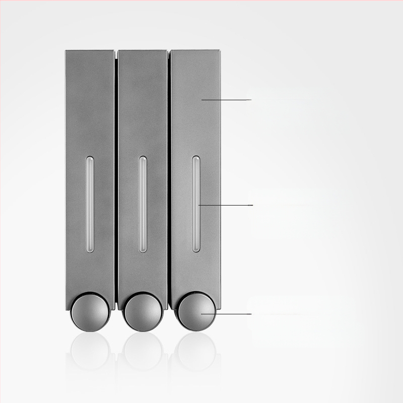 Стенно монтиран дозатор за сапун с ръчно натискане, ABS, инжекционно формован, модерен минималистичен дизайн.