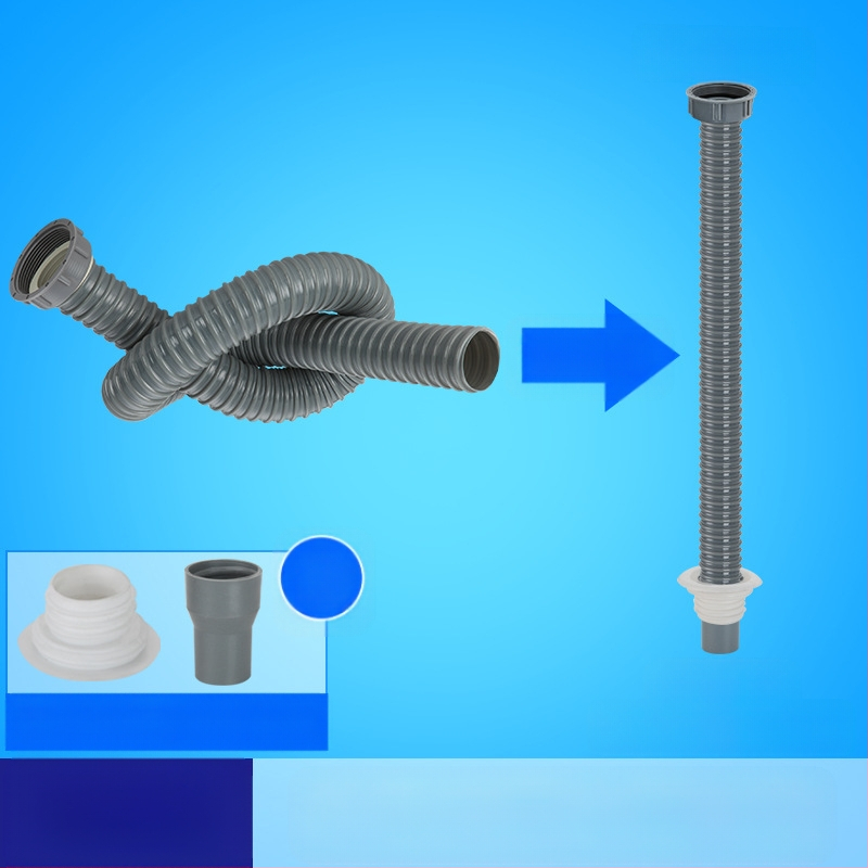 Αποχέτευση νεροχύτη μονής δεξαμενής με επέκταση σωλήνα και αντιμυρωτικός σωλήνας (Μονή νεροχύτης; Επέκταση σωλήνα; Αντιμυρωτικός σωλήνας)