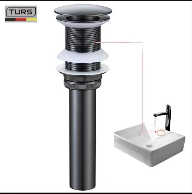 Αποχέτευση νεροχύτη από χαλκό, τοποθετούμενη στον τοίχο, με προστασία από οσμές (Μοντέλο: Water drain; Μάρκα: Goldsmiths; Στυλ: Light Luxury)