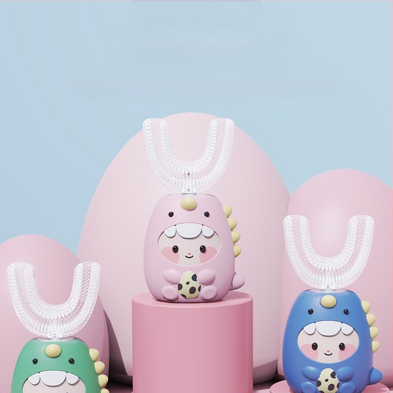 Електрическа четка за зъби с U-образна форма за деца, модел 6856, меки четина