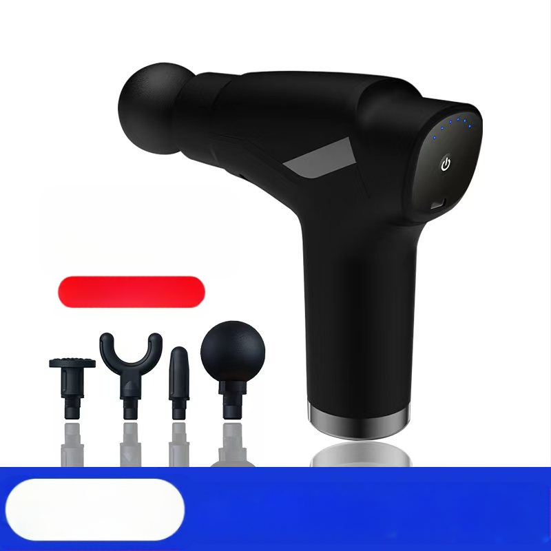 Mini fascijos masažinis įrankis su šepetėliu motoru; 4 masažinės galvutės; įmontuota baterija 1200–2000 mAh; LCD ekranas; 5+ greičio lygiai; itin tyliai (<36 dB)