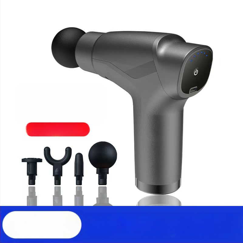 Mini fascijos masažinis įrankis su šepetėliu motoru; 4 masažinės galvutės; įmontuota baterija 1200–2000 mAh; LCD ekranas; 5+ greičio lygiai; itin tyliai (<36 dB)