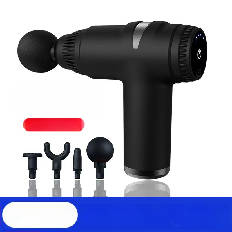 Mini fascijos masažinis įrankis su šepetėliu motoru; 4 masažinės galvutės; įmontuota baterija 1200–2000 mAh; LCD ekranas; 5+ greičio lygiai; itin tyliai (<36 dB)